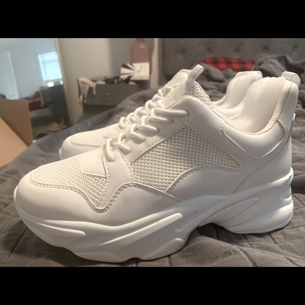 White Platform Steve Madden Sneakers